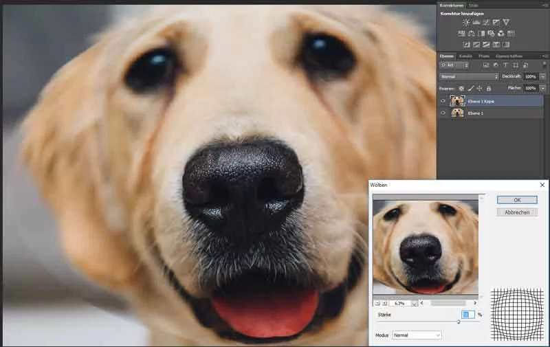 fisheye-effekt photoshop filter woelben