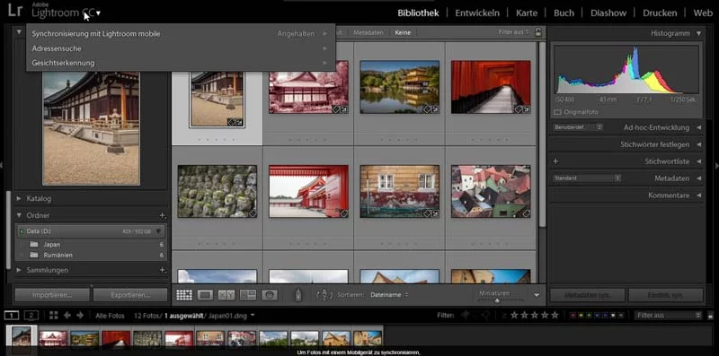 bilder verwalten software fotomanager adobe lightroom