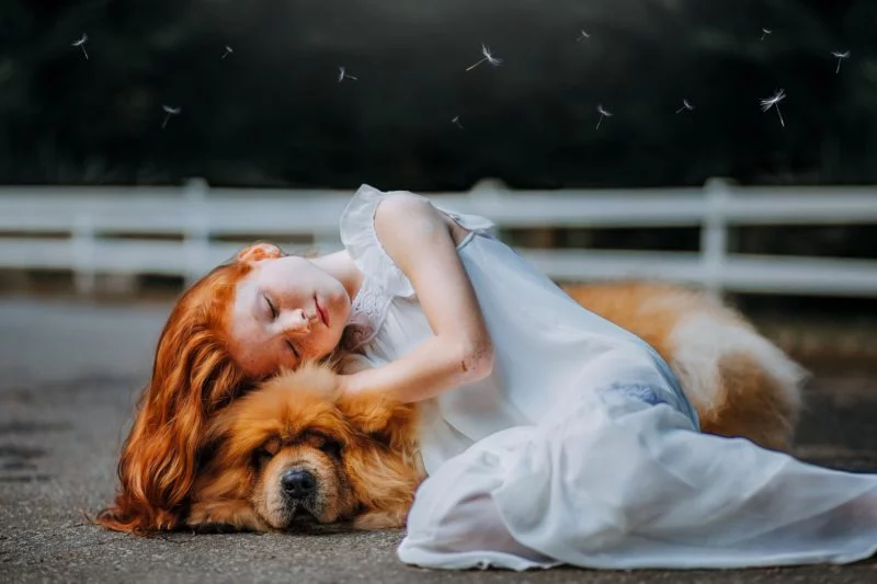 Tierfotografie Mädchen mit Hund