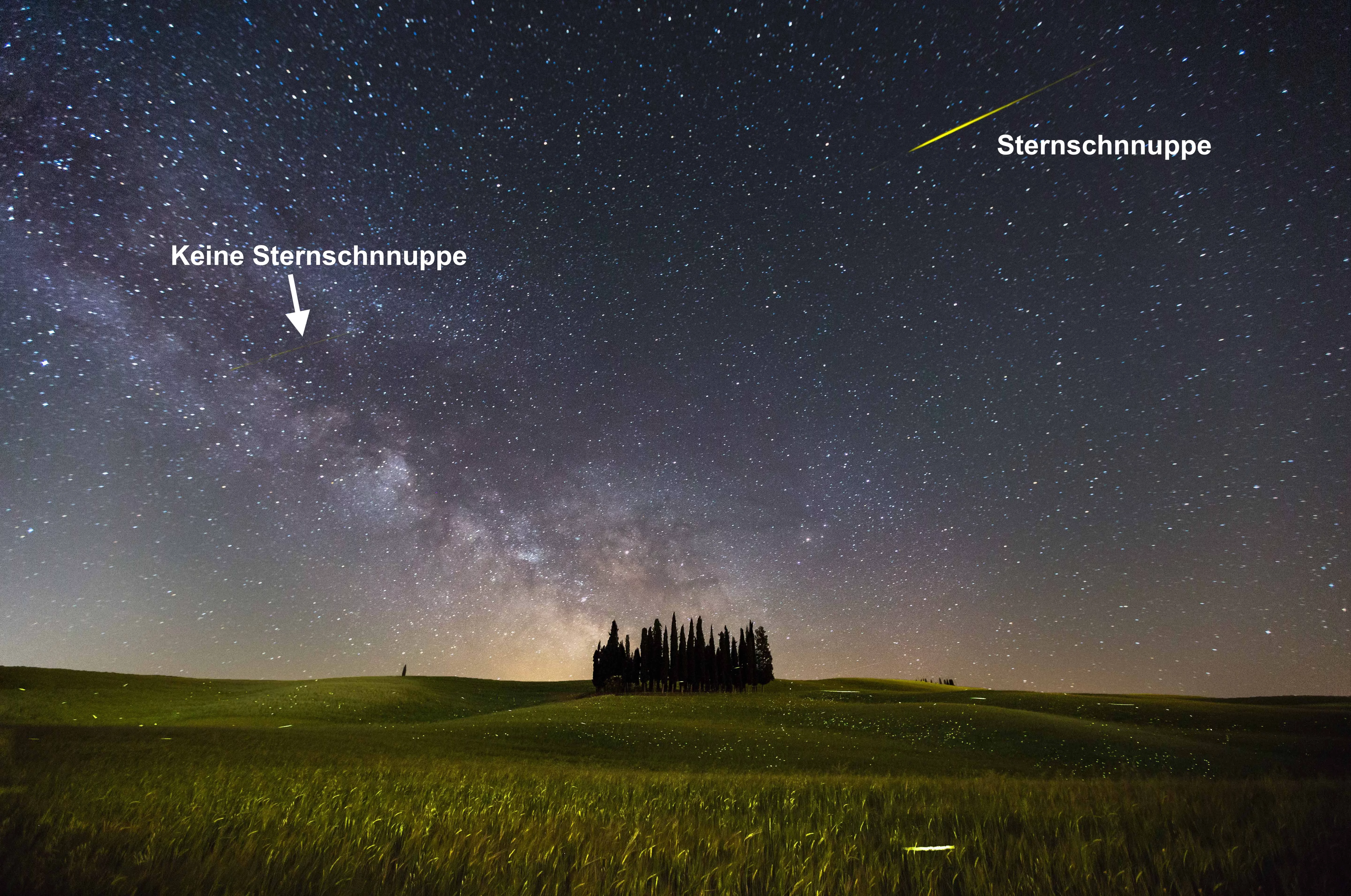 Sternschnuppen fotografieren - Die 8 wichtigsten Tipps 8 Sternschnuppen Ist das eine?