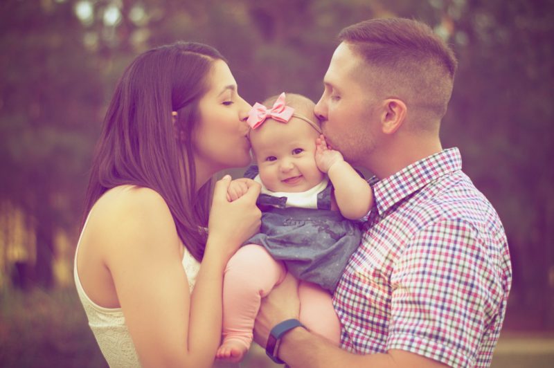 Familienfoto mit Baby Fotoipp weiches Licht