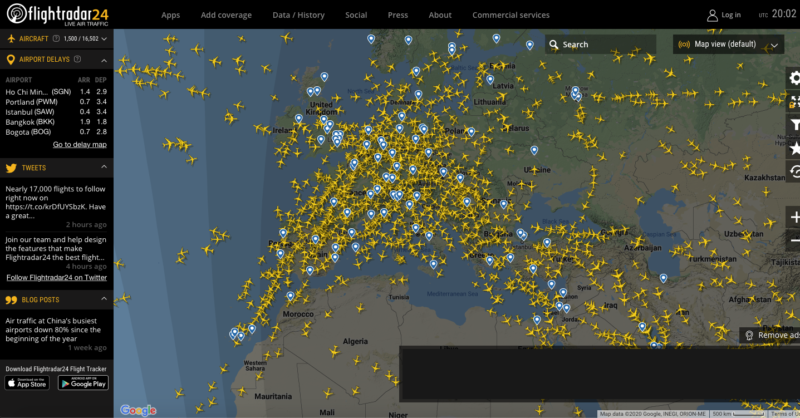 FlightRadar24 Website