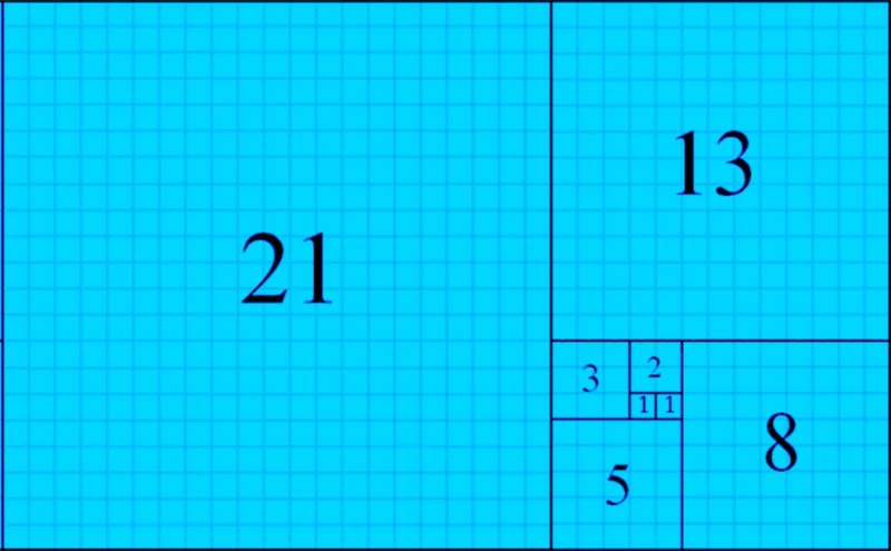 bildaufteilung fibonacci spirale