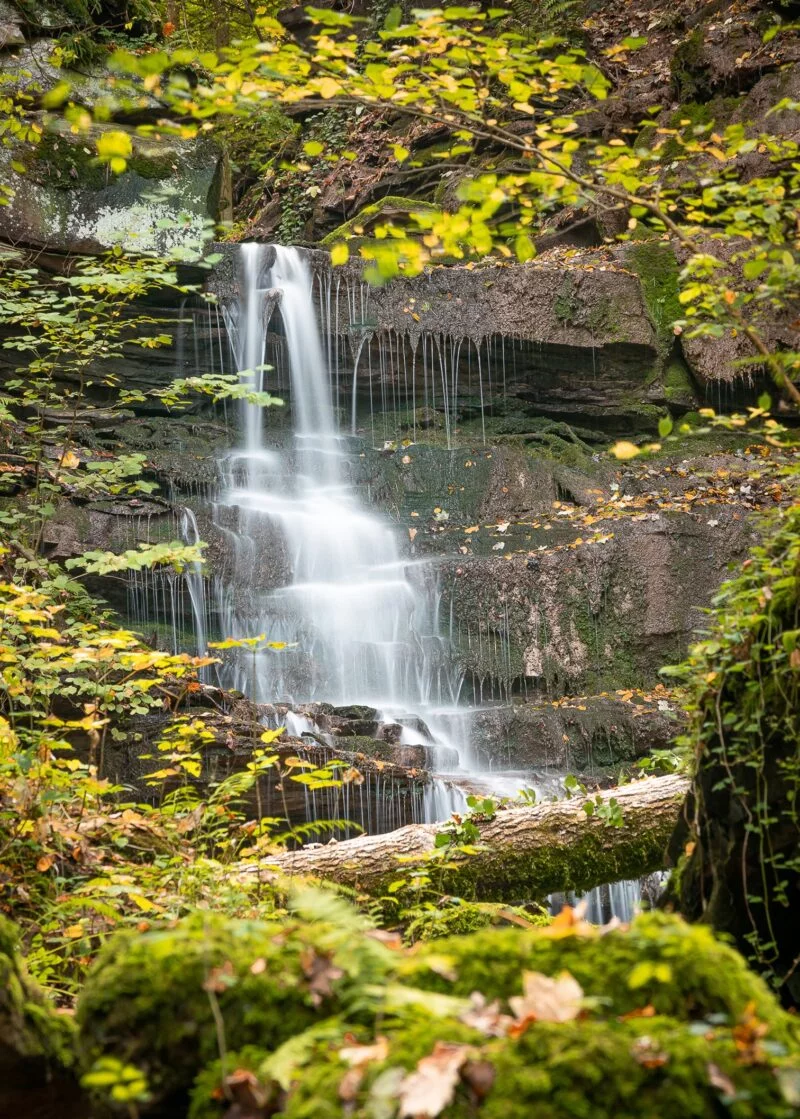 Naturfotos Wasserfall im Regen