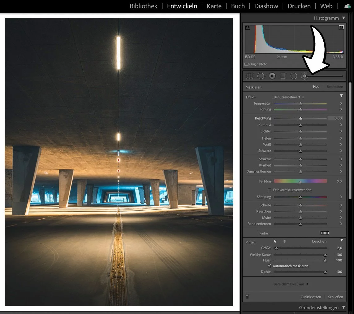 Dodge and Burn in Lightroom - Das Pinsel Tool