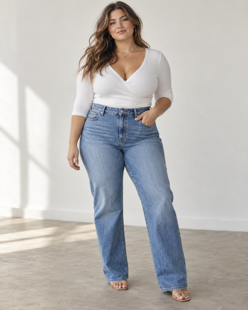 Plus-Size-Models – Kurven gekonnt in Szene setzen 3 Elegantes Portrait im hellen Studio